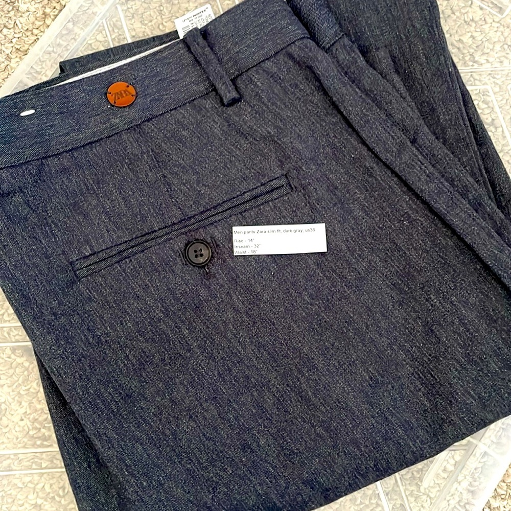 Zara Slim Fit - 14”rise, 32”inseam, 18”waist
